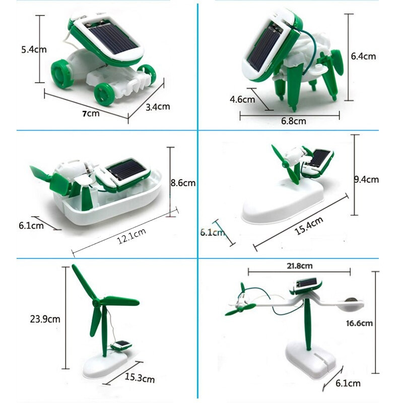 Конструктор робот с солнечной батарейкой Solar Robot Kits 6 в 1 - фото 4 - id-p203137311