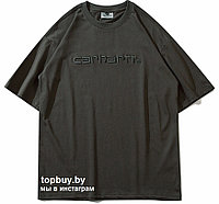 Футболка с логотипом CARHARTT, темно серая.