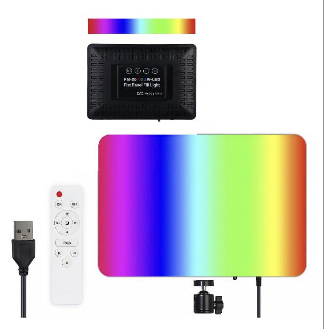 RGB прожектор PM-26 для студийной фотосъемки + штатив 2 м