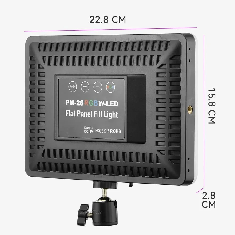 RGB прожектор PM-26 для студийной фотосъемки + штатив 2 м - фото 2 - id-p203135492