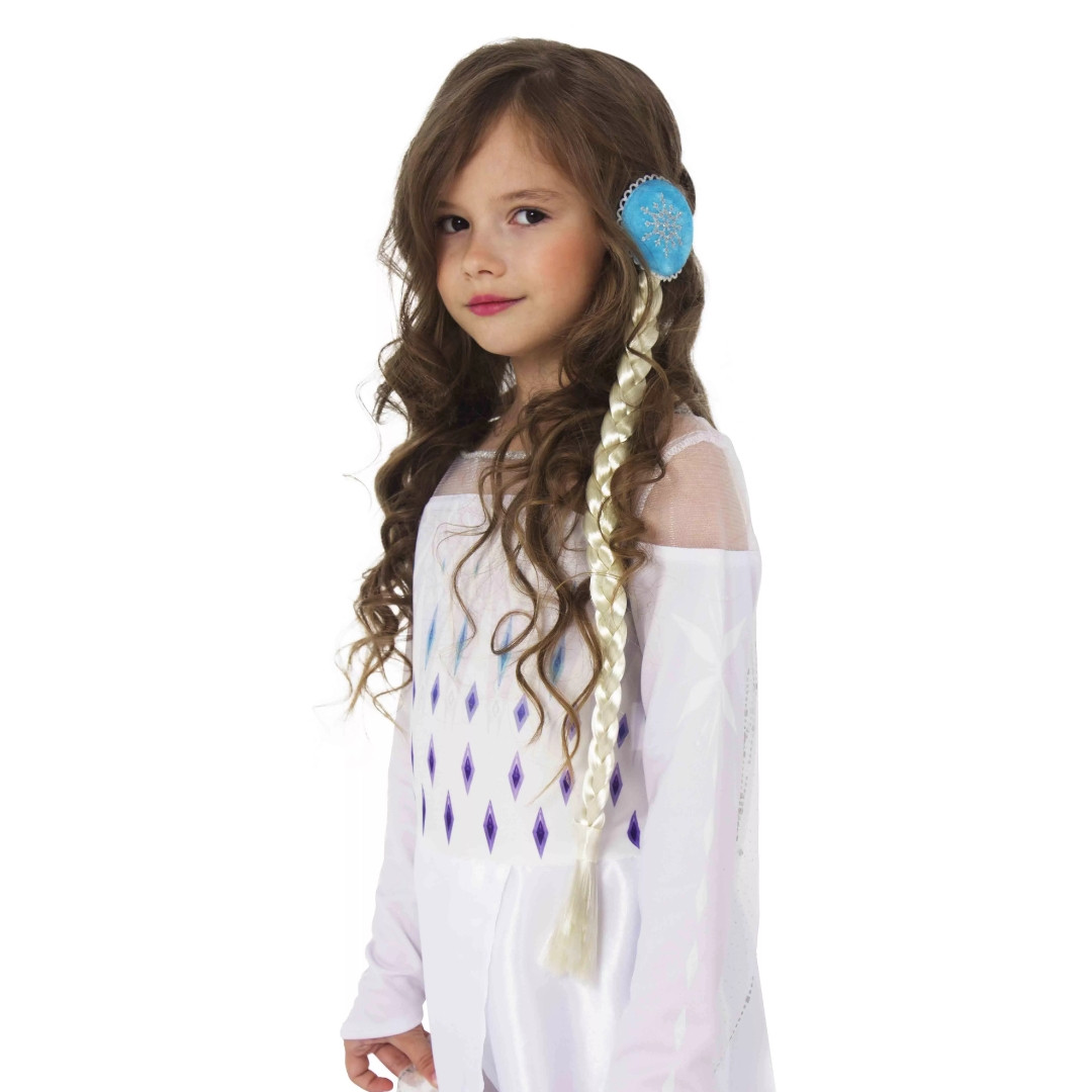 Детский карнавальный костюм Эльза 2 (белое платье) БАТИК 22-19 - фото 2 - id-p203137451