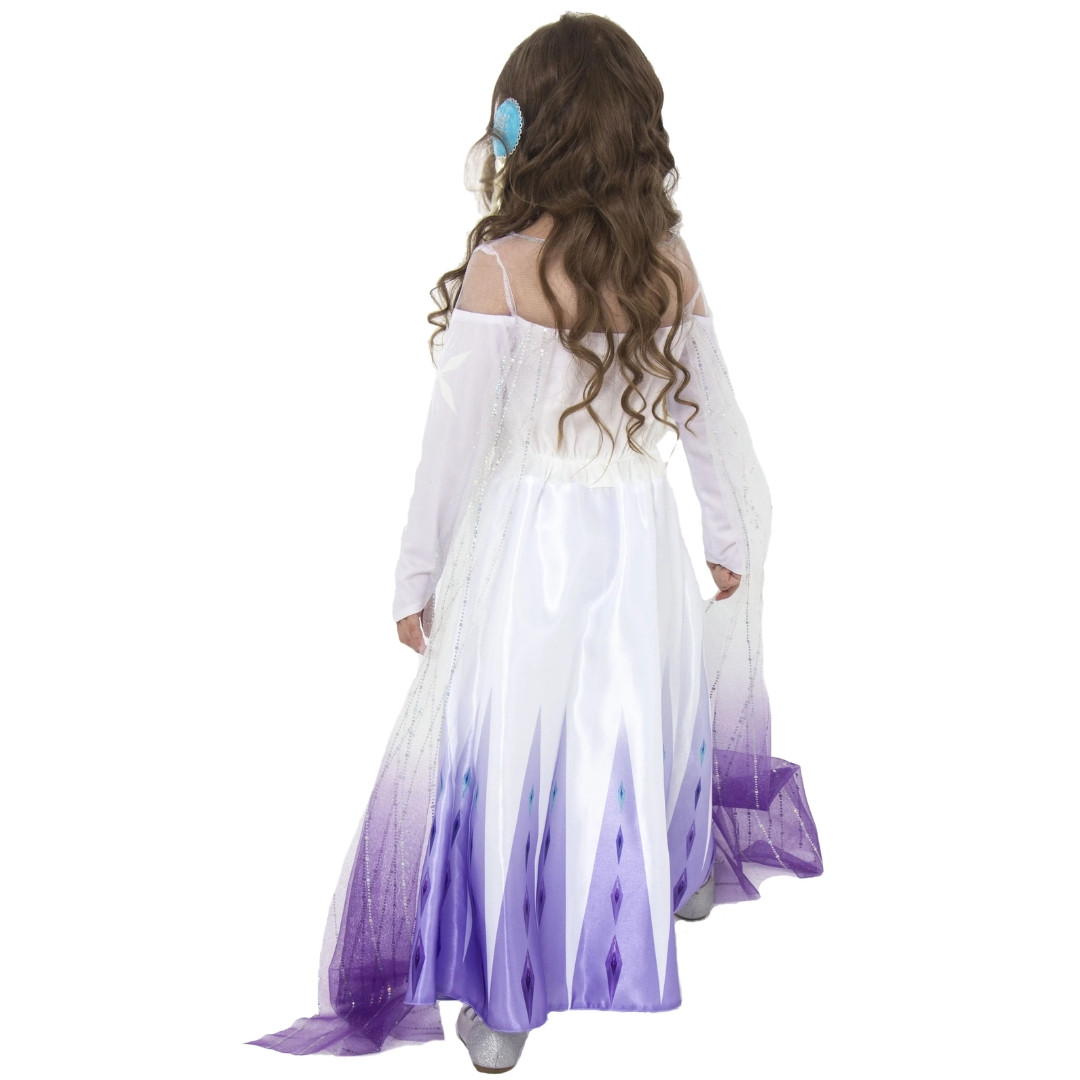 Детский карнавальный костюм Эльза 2 (белое платье) БАТИК 22-19 - фото 3 - id-p203137451