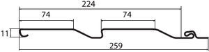 Сайдинг Корабельная доска XL Grand Line Standart бежевый (3,6м), фото 2