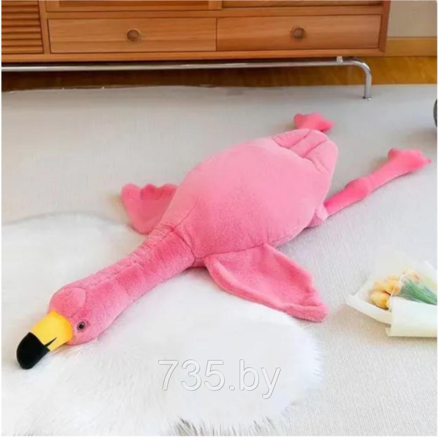 Плюшевый фламинго-обнимашка / подушка-антистресс / мягкая игрушка большой фламинго 120 см. - фото 5 - id-p203137536