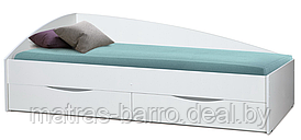 Односпальная кровать Фея-3 с ящиками белая (спальное место 80х190 см)