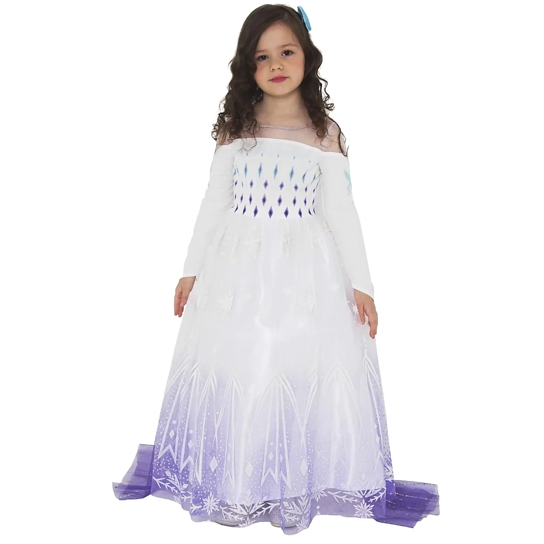 Детский карнавальный костюм Элиза (белое пышное платье) БАТИК 22-82 - фото 1 - id-p203137674