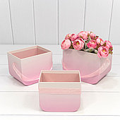 Набор коробок "Градиент 2", 3 шт, розовый
