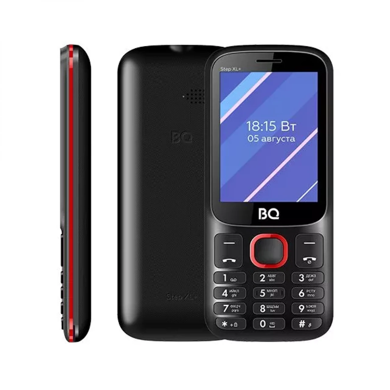 Мобильный телефон BQ BQ-2820 Step XL+ (черный/красный) - фото 1 - id-p203141191