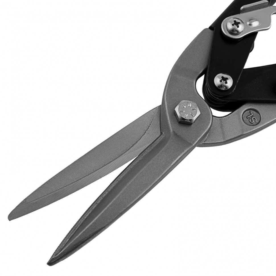 Ножницы по металлу, удлиненные, 285 мм, пряморежущие, двухкомпонентные обрезиненные рукоятки Сибртех - фото 5 - id-p203140707