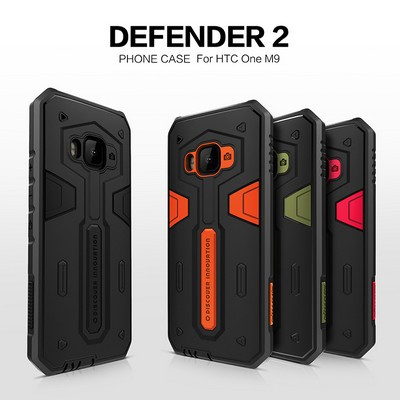 Противоударный чехол-накладка Nillkin Defender II Series Orange для HTC One M9 - фото 4 - id-p203150924