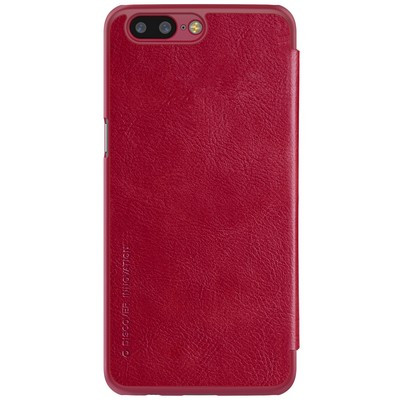 Кожаный чехол Nillkin Qin Leather Case Red для OnePlus 5 - фото 2 - id-p203150928