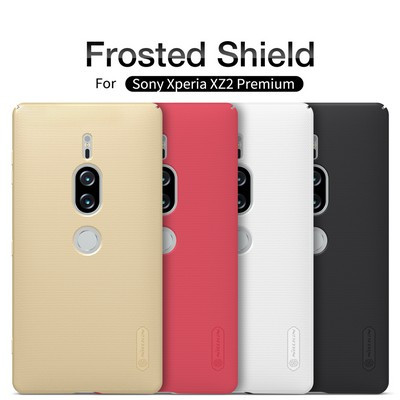 Пластиковый чехол с пленкой Nillkin Super Frosted Shield Красный для Sony Xperia XZ2 Premium - фото 4 - id-p203150931