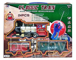 187 Железная дорога на радиоуправлении "Classic train", 24 элемента, свет, звук, детская железная дорога