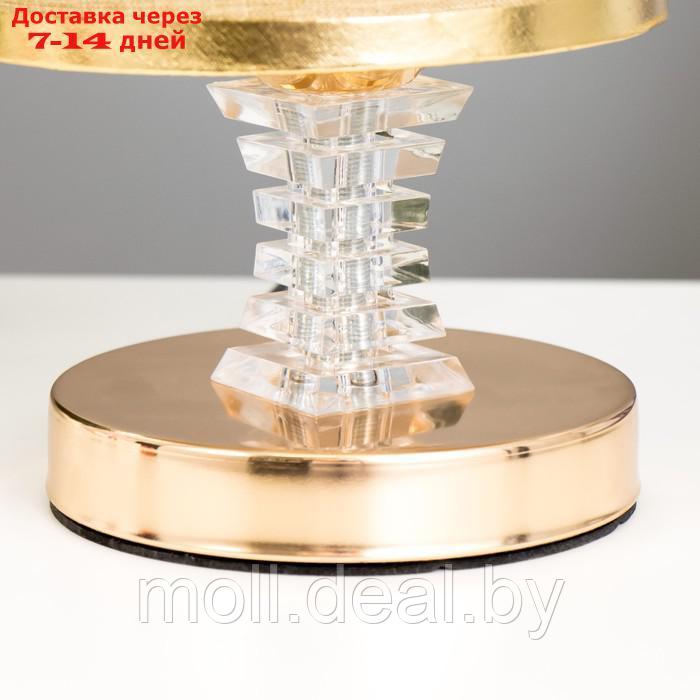 Настольая лампа "Мелисса" Е27 40Вт золото-шоколадный 14х14х29,5 см - фото 4 - id-p203113236