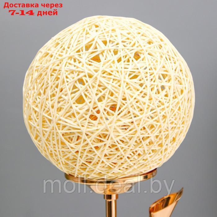 Настольная лампа "Шар" LED 3Вт золото 18х12х36 см - фото 6 - id-p203113294