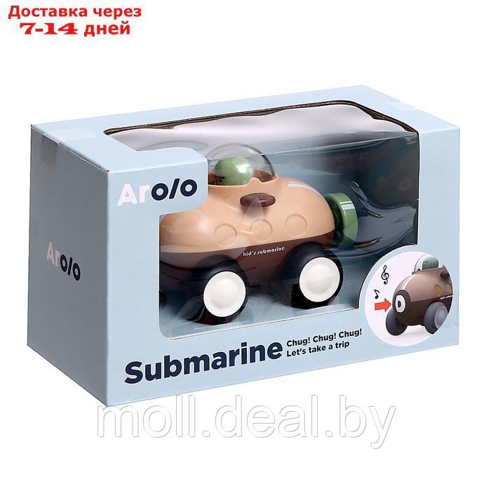 Машина инерционная "Подводная лодка", свет, звук, цвет коричневый - фото 5 - id-p203114606