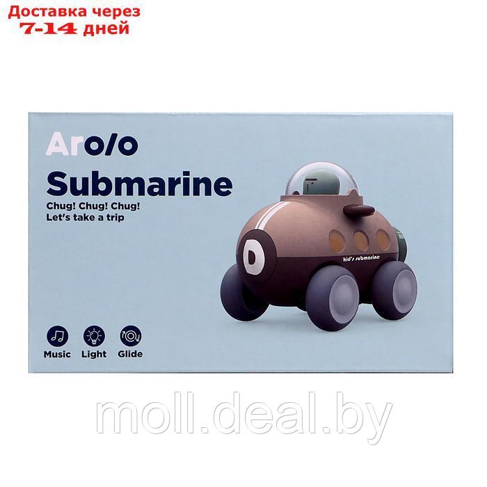 Машина инерционная "Подводная лодка", свет, звук, цвет коричневый - фото 6 - id-p203114606