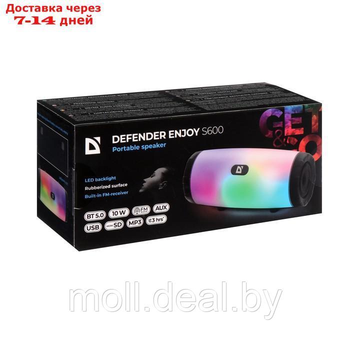 Портативная колонка Defender Enjoy S600, 10Вт, 1200 мАч, BT,FM, USB, microSD, AUX, подсветка - фото 7 - id-p203113774
