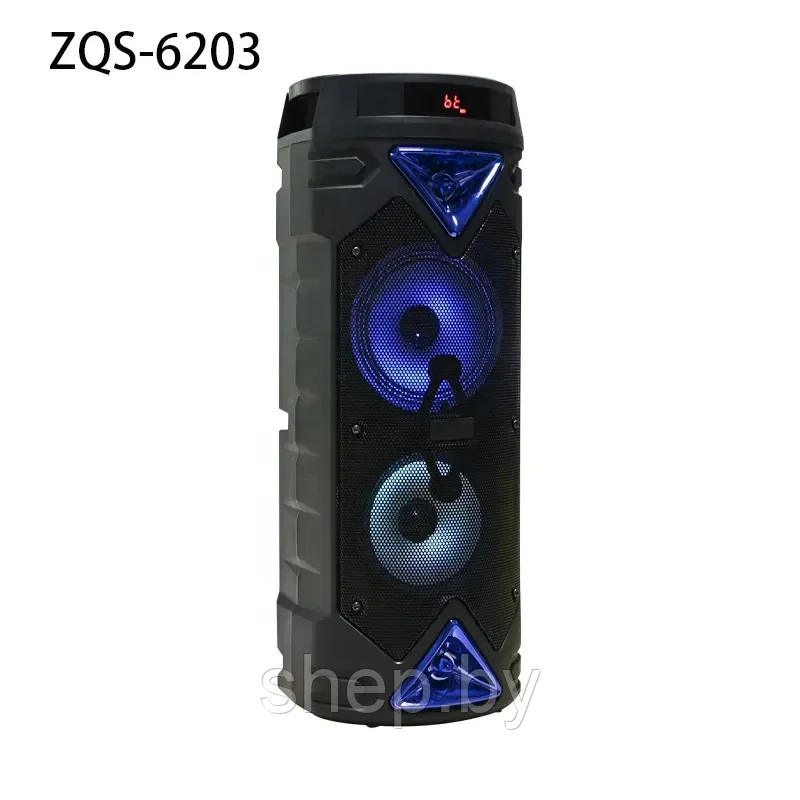 Портативная колонка ZQS-6203 с USB+SD+радио+Bluetooth/ Микрофон в комплекте - фото 3 - id-p203151904