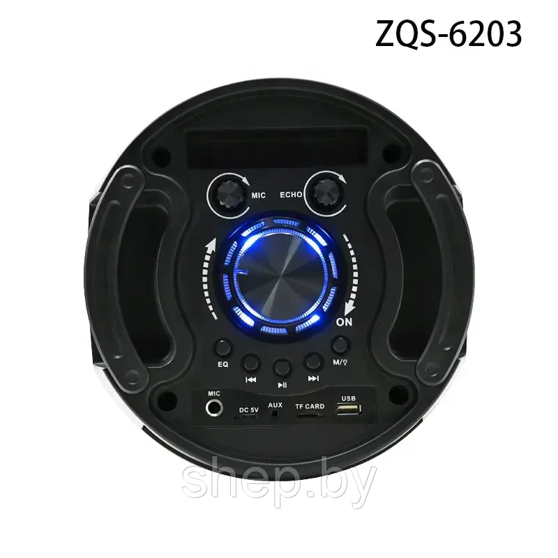 Портативная колонка ZQS-6203 с USB+SD+радио+Bluetooth/ Микрофон в комплекте - фото 5 - id-p203151904