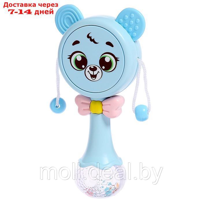 Музыкальная игрушка "Забавный мишутка", звук, свет, цвет голубой - фото 2 - id-p203113878