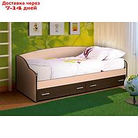 Кровать "Софа №3", 800 × 2000 мм, цвет дуб молочный/венге