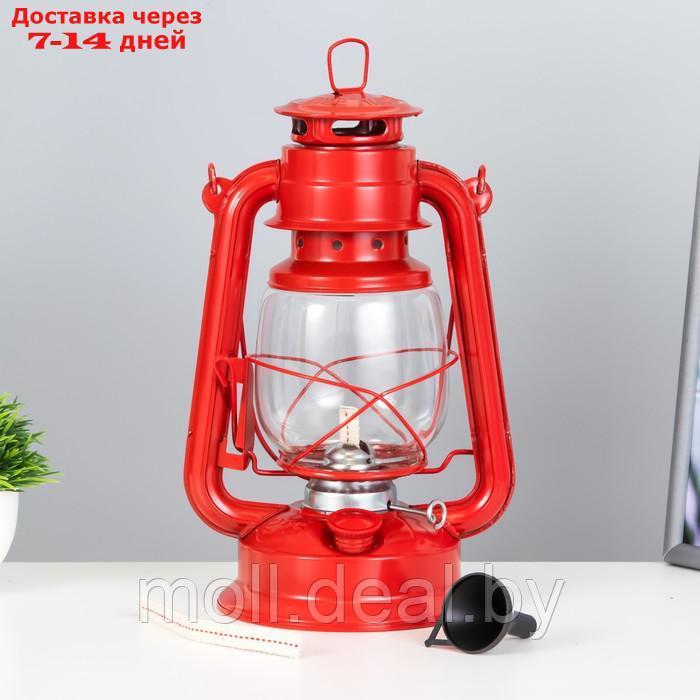 Керосиновая лампа декоративная красный 14х18х27,5 см - фото 4 - id-p203110832