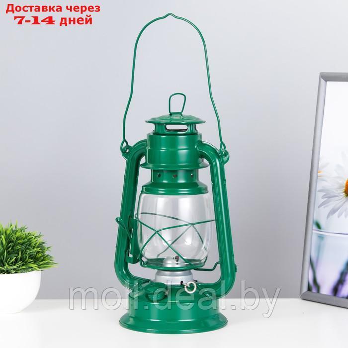 Керосиновая лампа декоративная зеленый 14х18х27,5 см - фото 1 - id-p203110833