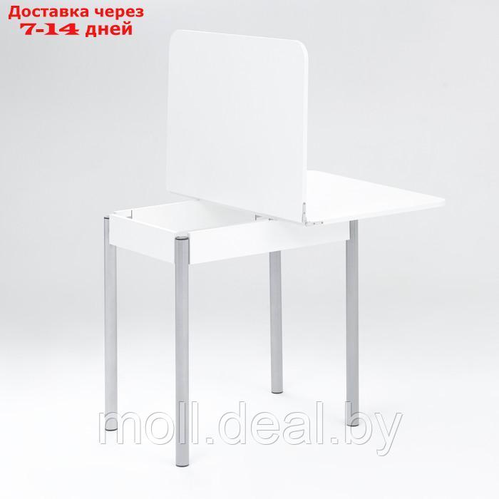 Стол ломберный 790(1180)х590х750, металик серый/Белый - фото 2 - id-p203110987