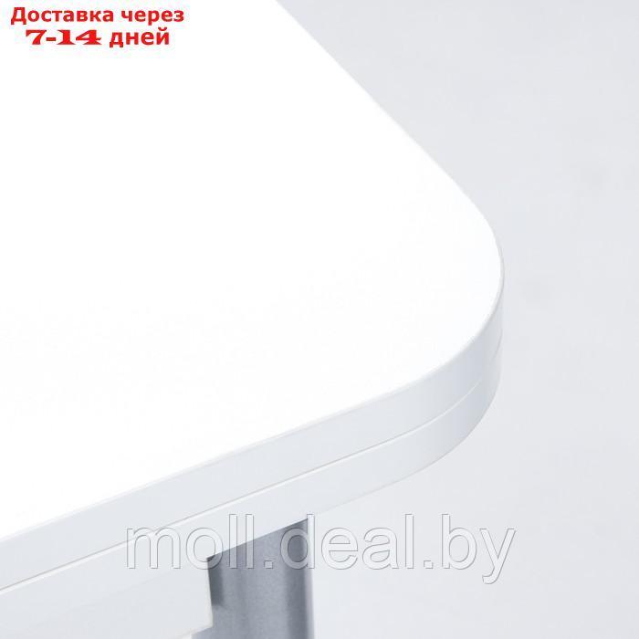 Стол ломберный 790(1180)х590х750, металик серый/Белый - фото 4 - id-p203110987