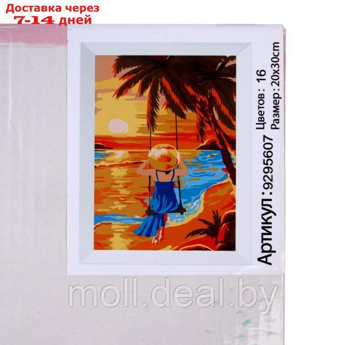 Картина по номерам на холсте с подрамником "Закат у моря" 20*30 см - фото 6 - id-p203114288