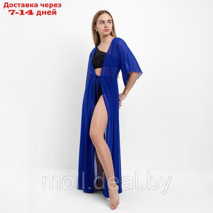 Туника пляжная женская, цвет синий, размер 56 - фото 1 - id-p203112878