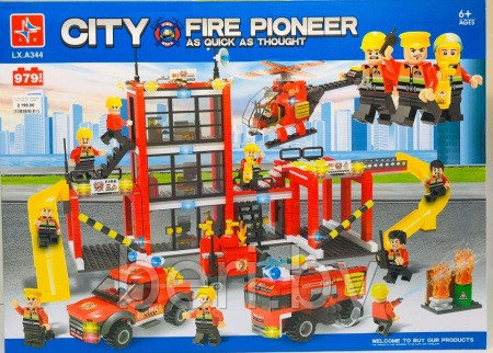 LX.A344 Конструктор City "Пожарная часть", Аналог LEGO, 979 деталей
