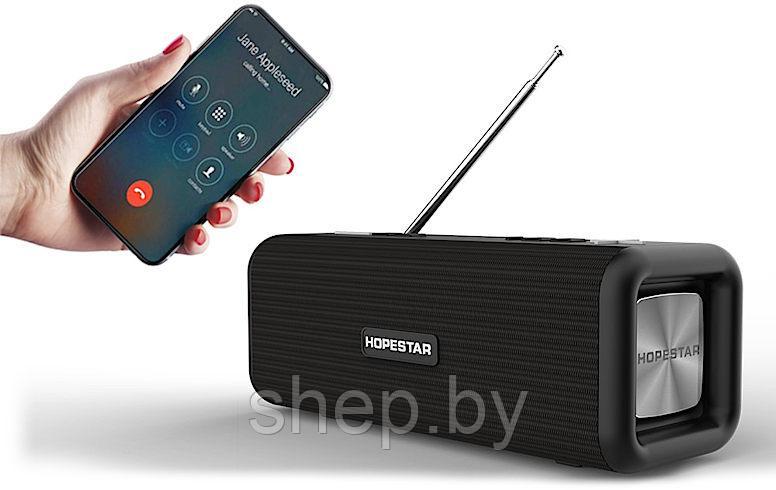 Портативная влагозащищенная стерео колонка Hopestar T9 (Bluetooth, TWS, FM, MP3, AUX, Mic) - фото 10 - id-p203157027