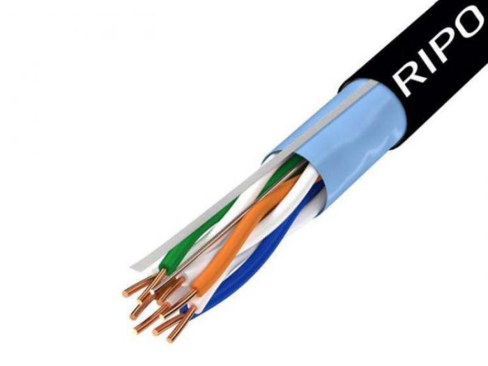 Сетевой кабель Ripo FTP 4 cat.5e 24AWG Cu Outdoor 100m 001-122014/100