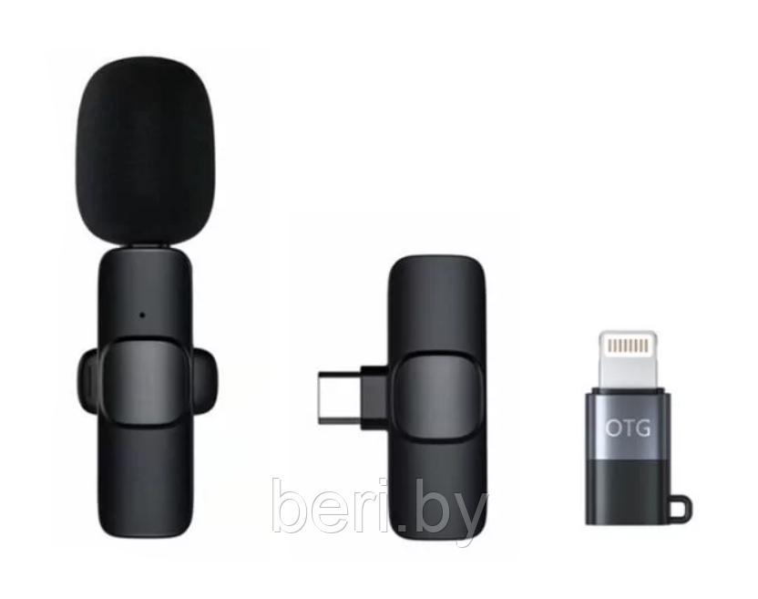 Беспроводной петличный микрофон K8 на iOS и Android Wireless Microphone - фото 10 - id-p203158645