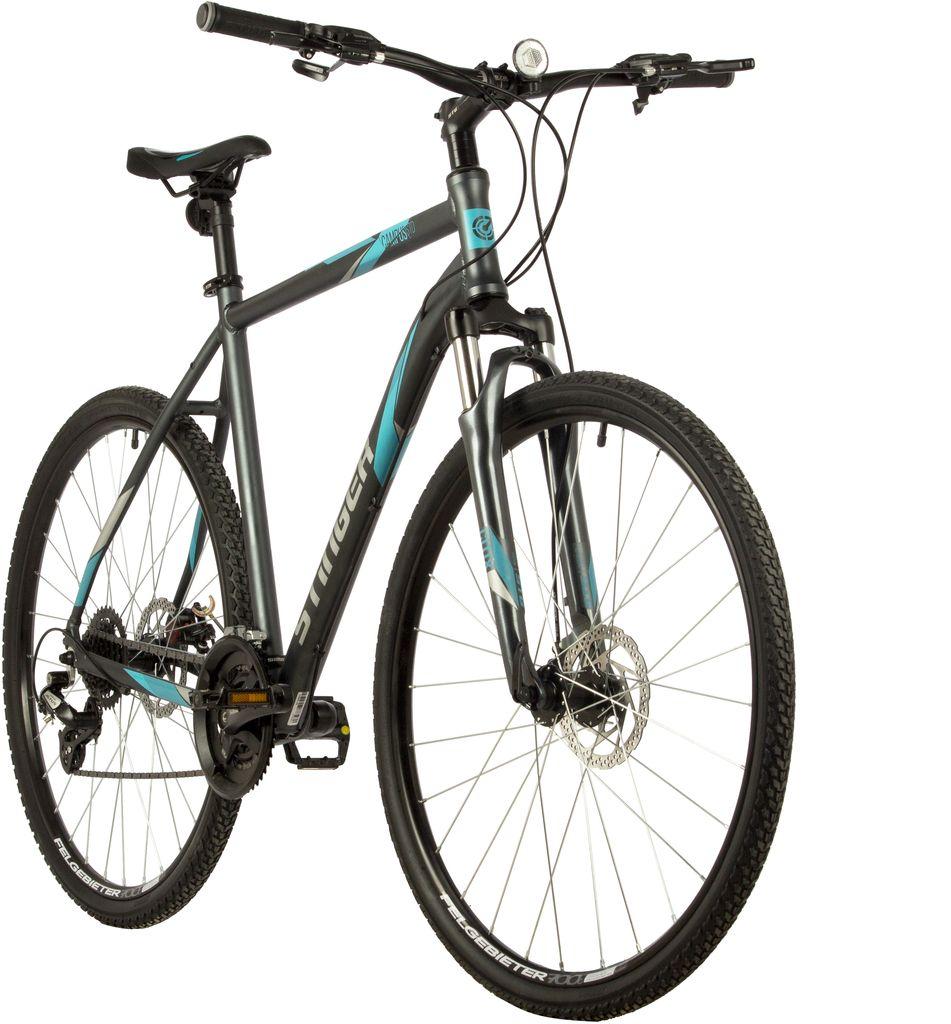 Велосипед Гибрид STINGER Campus Std 28 р.60cm Серый (700AHD.CAMSTD.60GR1) - фото 2 - id-p203161562