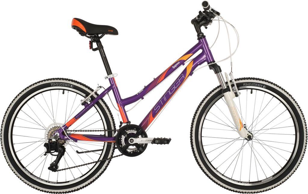 Велосипед Подростковый женский STINGER Laguna 24 р.12 quot; Фиолетовый (24AHV.LAGUNA.12VT10) - фото 1 - id-p203161583