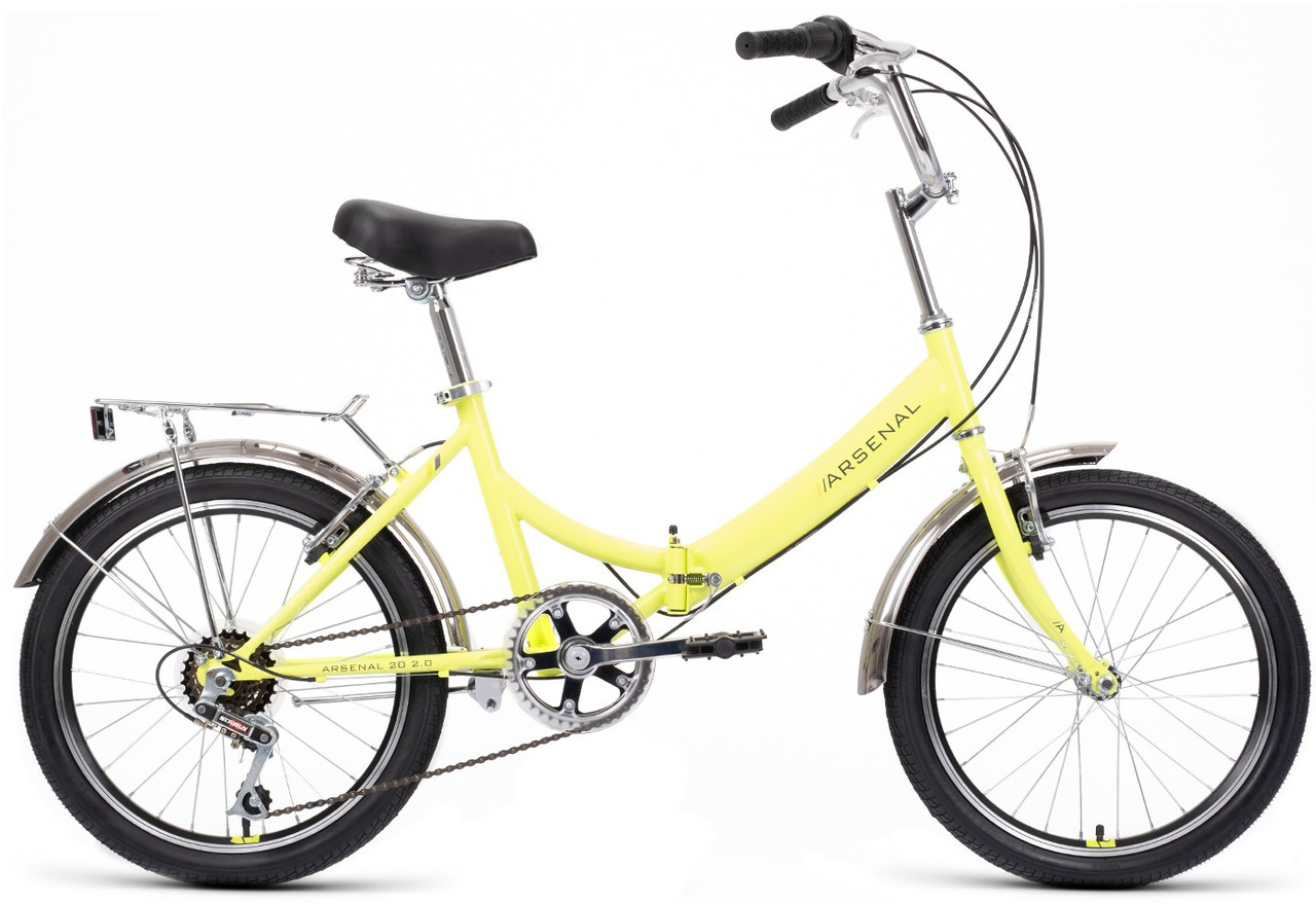 Складной велосипед складной Forward ARSENAL 20 2.0 (14 quot; рост) ярко-зеленый/темно-серый 2022 год - фото 1 - id-p203141945