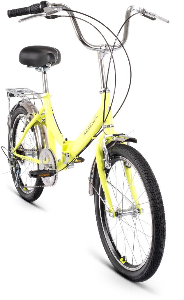 Складной велосипед складной Forward ARSENAL 20 2.0 (14 quot; рост) ярко-зеленый/темно-серый 2022 год - фото 2 - id-p203141945