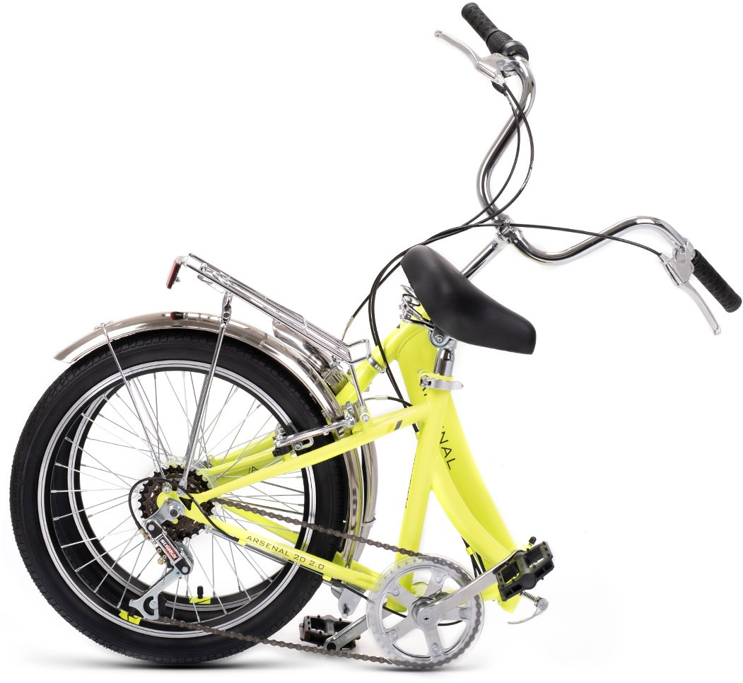 Складной велосипед складной Forward ARSENAL 20 2.0 (14 quot; рост) ярко-зеленый/темно-серый 2022 год - фото 3 - id-p203141945