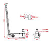 Домкрат пневмогидравлический г/п 40/20 т. KraftWell (Турция) арт. KRWAJ40-2T, фото 2