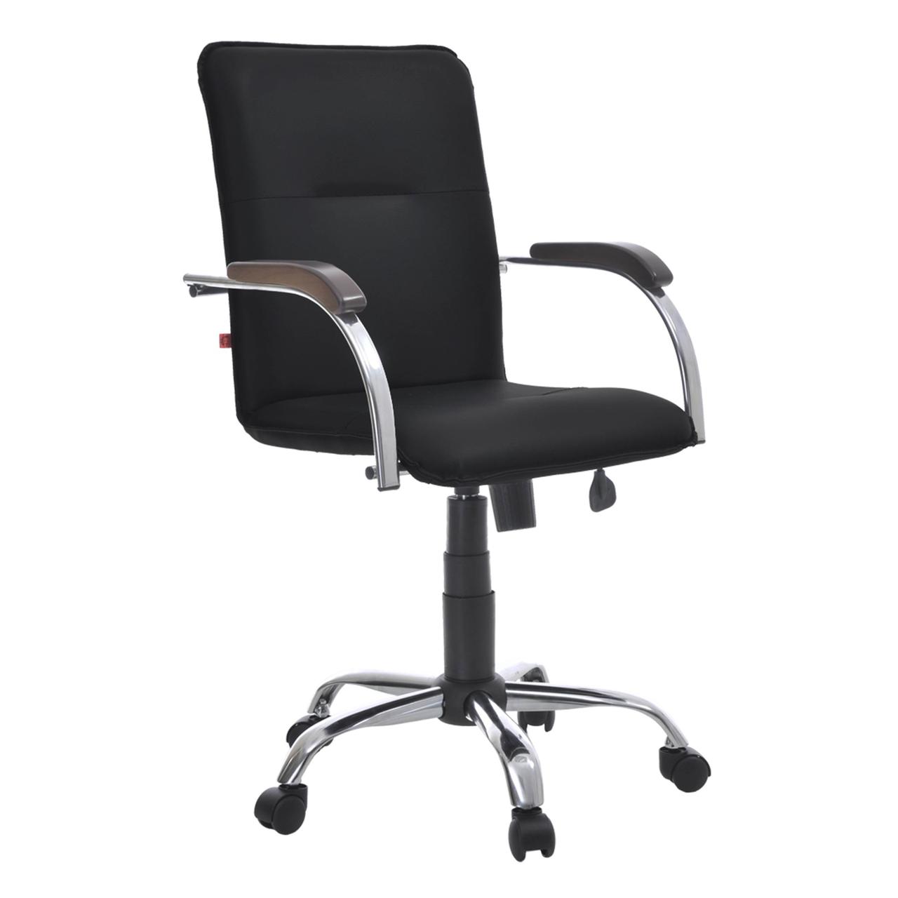 Кресло поворотное Samba, черный, искусственная кожа + дерево - фото 1 - id-p181693485