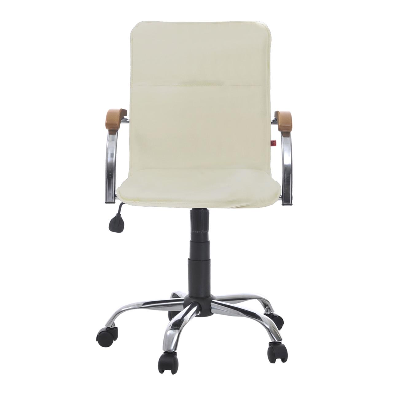 Кресло поворотное Samba, кремовый, искусственная кожа + дерево - фото 2 - id-p181693484