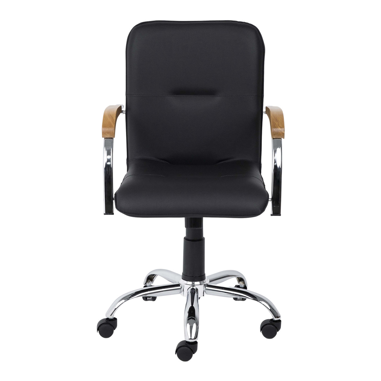 Кресло поворотное Samba, черный + светлый бук, искусственная кожа + дерево - фото 2 - id-p182591422