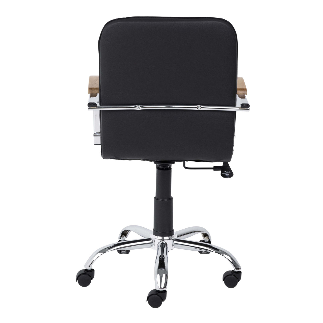 Кресло поворотное Samba, черный + светлый бук, искусственная кожа + дерево - фото 5 - id-p182591422