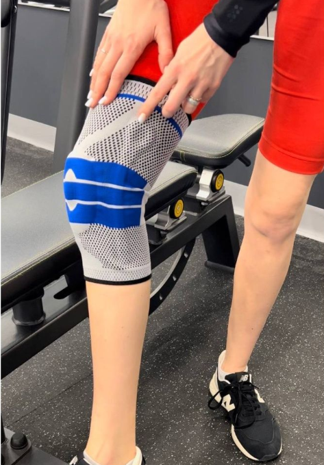Активный бандаж для разгрузки и мышечной стабилизации коленного сустава Nesin Knee Support/Ортез-наколенник - фото 8 - id-p187644825