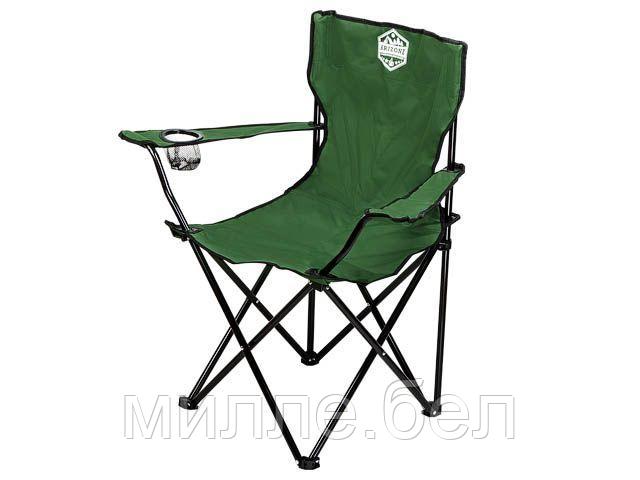 Кресло складное кемпинговое с держателем для бутылок + чехол, зеленое, серия Coyote, ARIZONE - фото 1 - id-p203046599