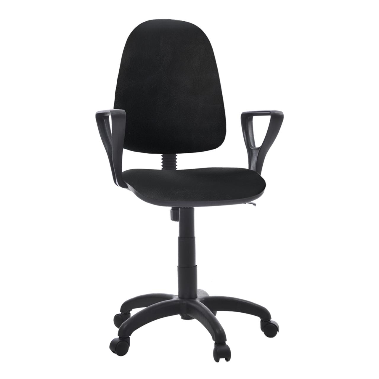 Кресло поворотное Престиж, черный, искусственная кожа - фото 1 - id-p189985036