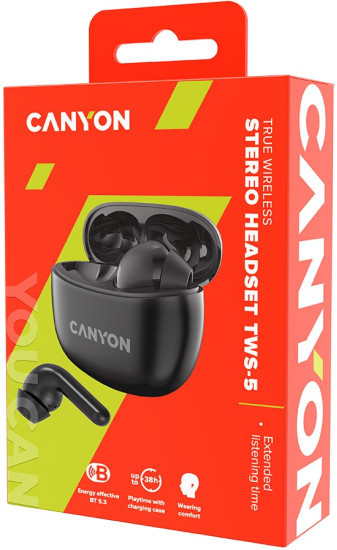 Наушники Canyon TWS-5 (черный) - фото 5 - id-p203164586